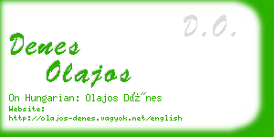 denes olajos business card